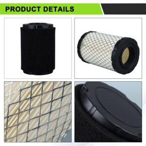 Harbot D125 MIU14395 Air Filter for John Deere D100 D105 D125 D130 D140 D110 E140 E130 E100 E120 LA145 LA135 Z255 Z235 X330 Lawn Tractor with Tune Up Kit (Two Cylinder Engine)