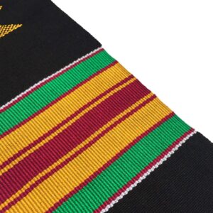 ADVANSYNC Black Grads Matter Class of 2024 Premium Handwoven Kente Cloth Graduation Stole (BGM 2024)