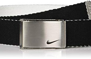 Nike womens Reversible Single Web Belt, Black/White, One Size US