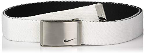 Nike womens Reversible Single Web Belt, Black/White, One Size US