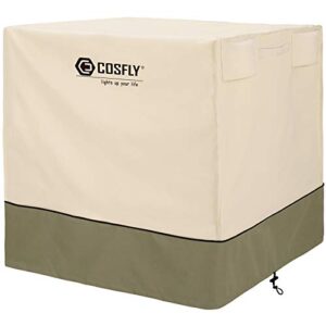 cosfly air conditioner cover for outside units-durable ac cover water resistant fabric windproof design -square fits up to 36 x 36 x 39 inches