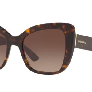 Dolce & Gabbana DG 4348 502/13 Havana Plastic Butterfly Sunglasses Brown Gradient Lens