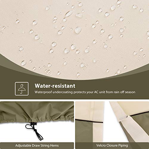 COSFLY Air Conditioner Cover for Outside Units-Durable AC Cover Water Resistant Fabric Windproof Design -Square Fits up to 36 x 36 x 39 inches