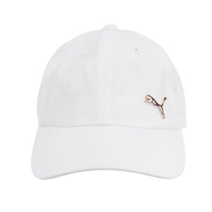 PUMA womens Evercat Opal Adjustable Baseball Cap, White/Gold, One Size US