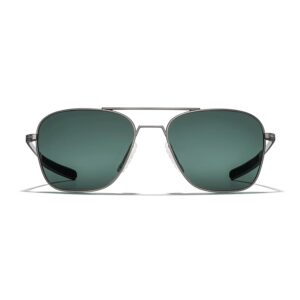 roka falcon ti performance polarized aviator sunglasses for men and women - gunmetal frame - ranger polarized lens