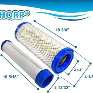 HQRP Filter & Inner Filter Compatible with Toro Z Master Z200 Z253 Z255 Z256 Z257 Z286E Z150 Z153 Z350 Z355 Z450 Z500 Z550 Z553 Z557 Z560 Z588E Series Mowers, 1083810/989763