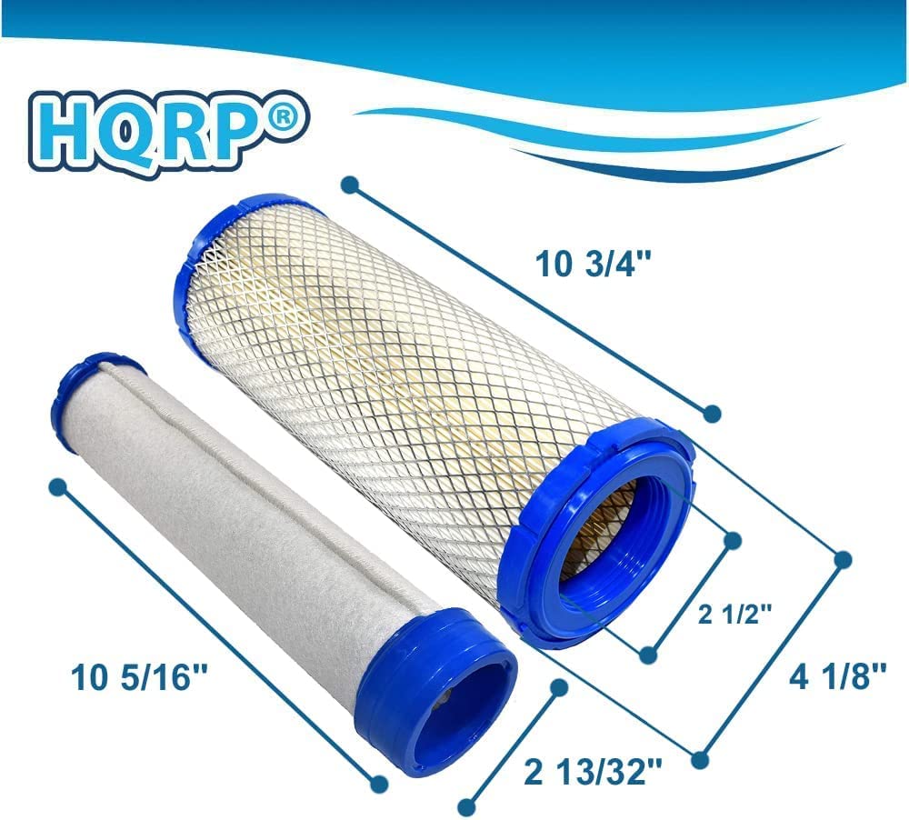 HQRP Filter & Inner Filter Compatible with Toro Z Master Z200 Z253 Z255 Z256 Z257 Z286E Z150 Z153 Z350 Z355 Z450 Z500 Z550 Z553 Z557 Z560 Z588E Series Mowers, 1083810/989763