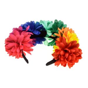 DreamLily Flower Crown Headband Halloween Cinco De Mayo Party Costume Dia de los muertos Headpiece NC25 (B-Colorful)