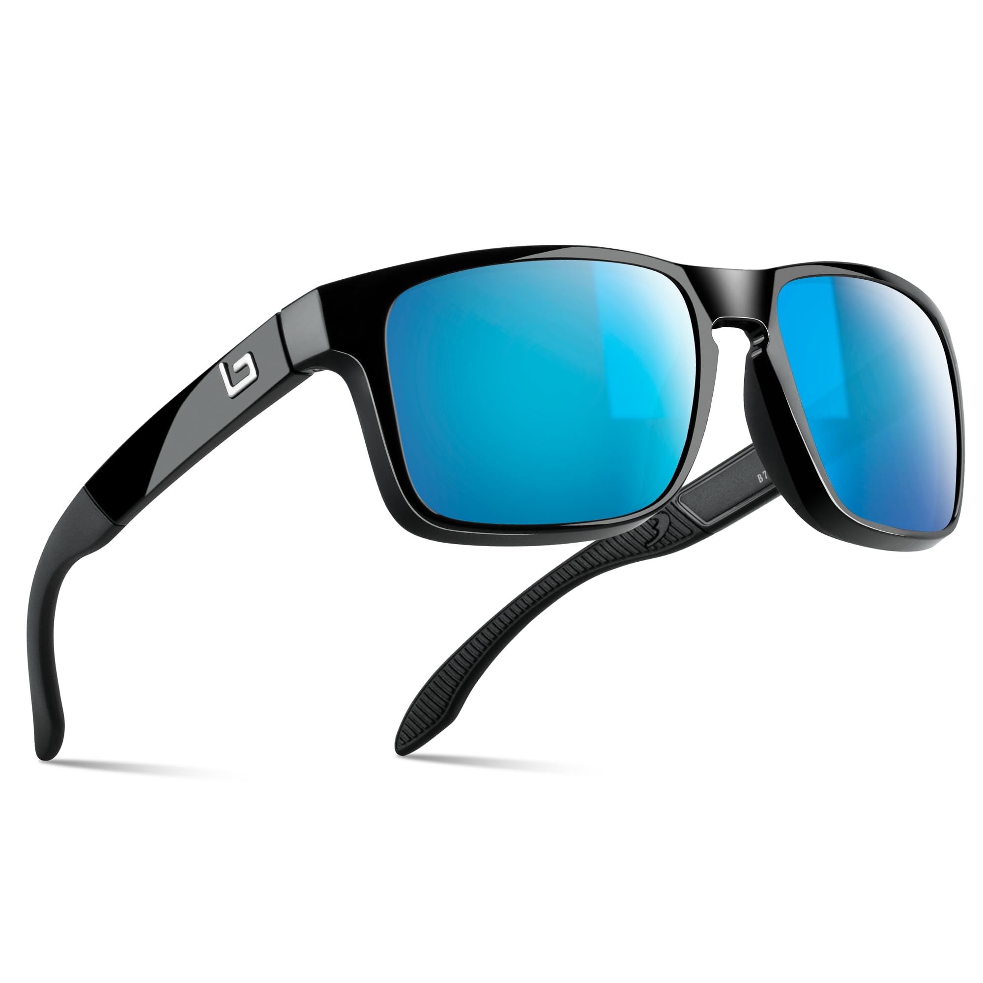 Experience Unmatched Style and Durability with Bnus Italy's Corning Glass Blue Flash Polarized Sunglasses - Perfect for Men and Women