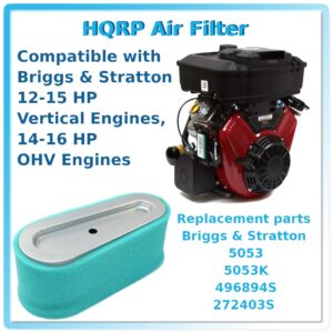 HQRP Air Filter Cartridge & Pre-Cleaner Compatible with Craftsman 24151 fits 750256060 917256420 917256421 917256430 917256450 917256490 917259370 917259380 917256890 Lawn Tractor