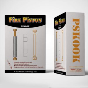 PSKOOK Metal Fire Piston Educational Campers/Survival/Preppers Scientific Lesson