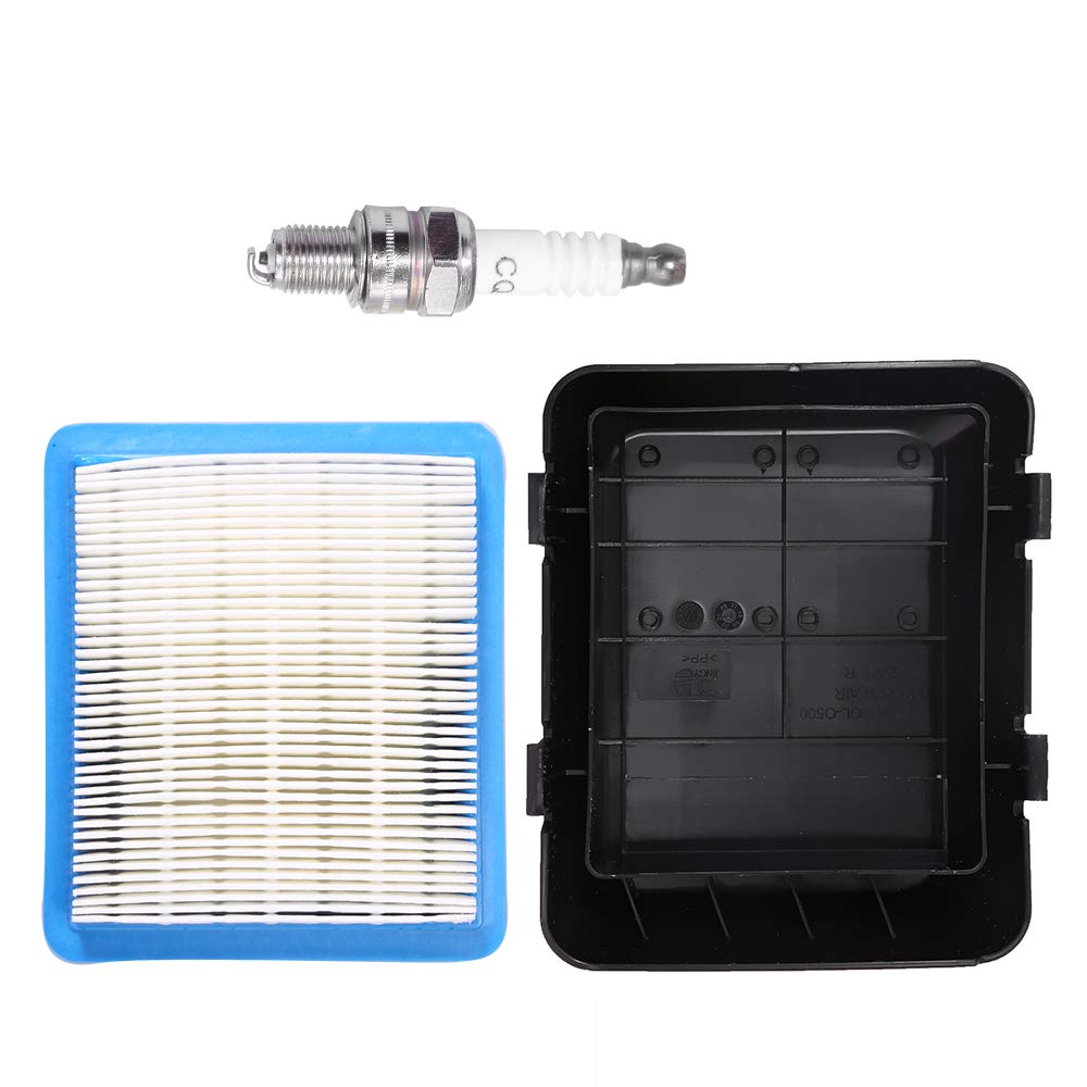 17211-ZL8-023 Air Filter, 17231-Z0L-050 Cleaner Cover with Spark Plug for Honda Lawn Mower Engine GCV135 GCV160 GCV190A HRB216 HRB217 HRS216 HRX217