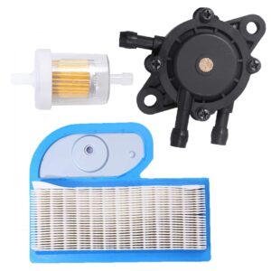 Saihisday 11013-7002 Air Filter Fuel Filter 49040-7001 Fuel Pump for Kawasaki FH451V FH500V FH531V FH541V FH580V FH680D 4 Stroke Engine Lawn Mower