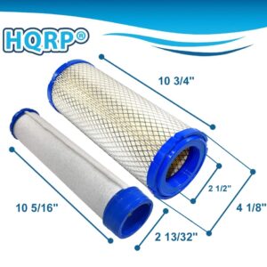 HQRP Filter & Inner Filter Kit Compatible with Briggs & Stratton 841497, 821136, 4235, 4236 Replacement for B&S 540000/610000 Series Engines