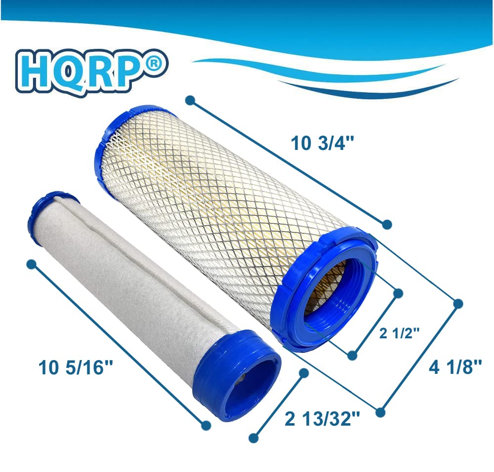 HQRP Filter & Inner Filter Kit Compatible with Briggs & Stratton 841497, 821136, 4235, 4236 Replacement for B&S 540000/610000 Series Engines