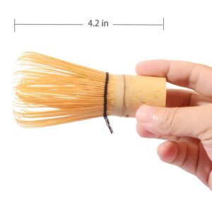 ARTDOU Golden Bamboo Matcha Green Tea Whisk Chasen, Matcha Stirrer Traditional Japanese Tea Whisk for Making Matcha Powder 茶道具 茶筌 茶筅 茶せん 100本立