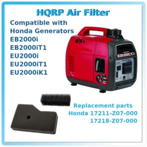 HQRP Cleaner Element & Outer Filter compatible with Honda EB2000i, EB2000iT1, EU2000i, EU2000iT1, EU2000iK1 Generators, Parts 17211-Z07-000 17218-Z07-000 Replacement