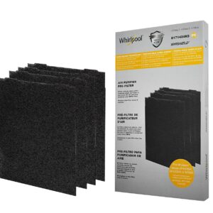 Whirlpool 8171434KS Genuine Charcoal Pre-Filter - Whishield Anti-Microbial Activated - Replacement Fit for Air Purifier AP51030K, AP45030K, APR45130L and WP500, Large - 4 Pack