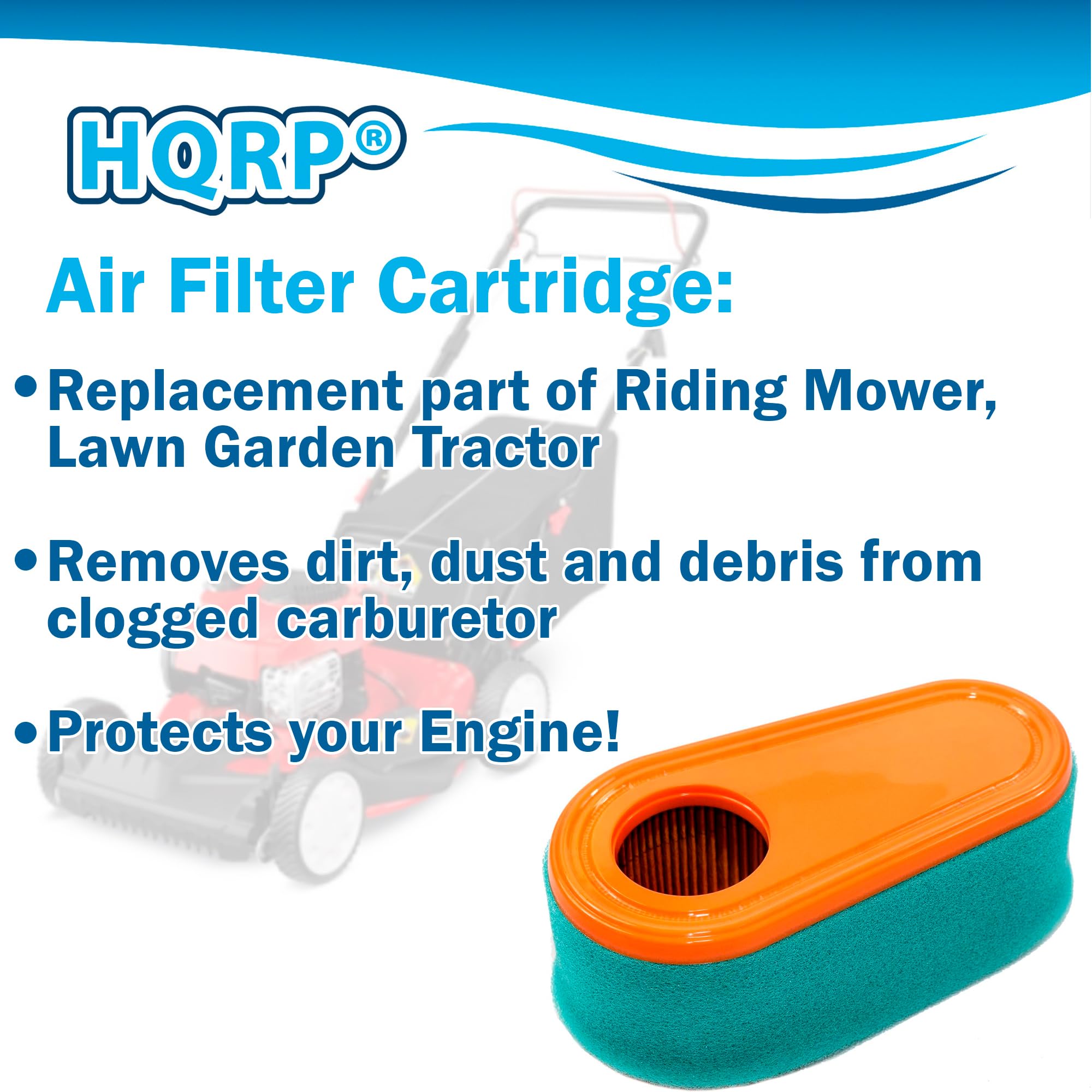 HQRP Filter Cartridge & Pre-Cleaner Compatible with Cub Cadet CC46ES, CC999ES, SC500E+, SC500EZ+ Walk-Behind Mower