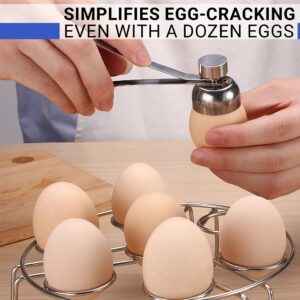 Stainless Steel Egg Cracker Tool - Egg Cracker Cutter Egg Opener Topper Cutter Egg Cracker Topper Egg Cutter Stainless Steel Kitchen Egg Topper Cutter Heavy Duty Cutter Egg Shell Cutter Tool Separator