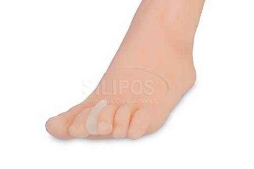 Silipos 6511 Antibacterial Gel Toe Separator - [Pack of 6] Small, Latex Free Toe Spacer Relieves Bunion, Corn, Callus Pain. Foot Care Products,White