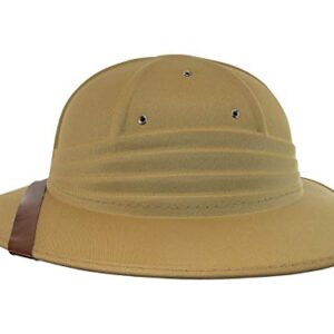 Nicky Bigs Novelties Adult Foam British Pith Helmet - Jungle Safari Zoo Keeper Sun Hats - Explorer Guide Helmets - Halloween Costume Accessory, Khaki, One Size