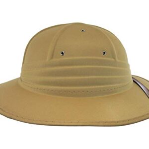 Nicky Bigs Novelties Adult Foam British Pith Helmet - Jungle Safari Zoo Keeper Sun Hats - Explorer Guide Helmets - Halloween Costume Accessory, Khaki, One Size