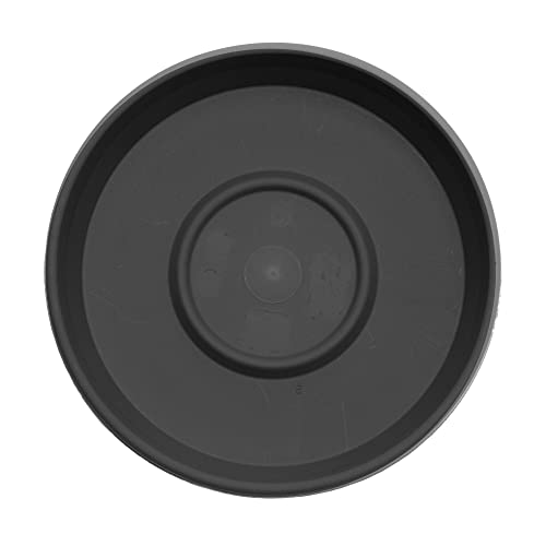 Bloem Terra Pot Round Drain Saucer: 20" - Black - Tray for Planters 15-20", Matte Finish, Durable Resin, Ribbed Bottom, for Indoor and Outdoor Use, Gardening, Planter Not Included