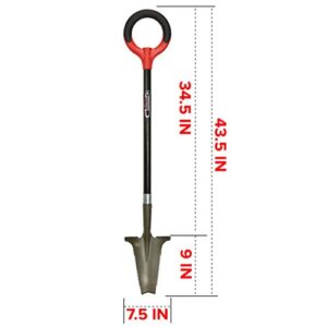 Radius Garden 23311 Root Slayer Perennial Shovel, Red