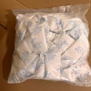 O2frepak 10 Gram(100Packs) Food Grade Moisture Absorbers Silica Gel Packs Desiccant for Storage,Food Safe Dessicant Silica Gel Packets for Moisture Storage Control