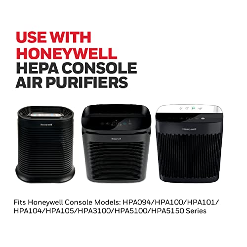 Honeywell HEPA Air Purifier Filter Kit – Includes 1 HEPA R Replacement Filter and 4 A Carbon Pre-Cut Pre-Filters – Airborne Allergen Air Filter Targets Wildfire/Smoke, Pollen, Pet Dander, and Dust