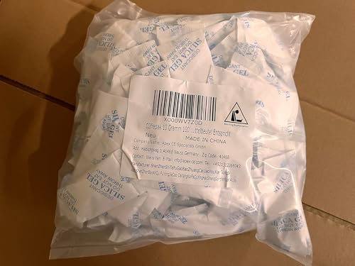 O2frepak 10 Gram(100Packs) Food Grade Moisture Absorbers Silica Gel Packs Desiccant for Storage,Food Safe Dessicant Silica Gel Packets for Moisture Storage Control