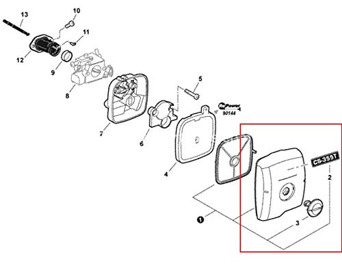 OEM Genuine Echo/Shindaiwa P021042614 Air Filter Cover Assy for CS-355T + (Free Two e-Books)