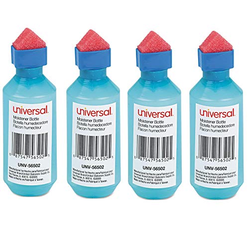 Universal Office Products - Moistener,Squeeze Bottle, 4 Pack