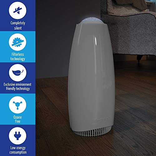 BabyAir Totally Silent, Small, Maintenance Free, Destroys 99,99% of Mold, Dustmite and Pet Allergens, Viruses, Bacteria, with Dimmable Star Light Ceiling Projection, No HEPA Needed.