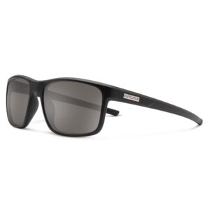 suncloud respek polarized sunglasses, matte black/polarized gray, one size