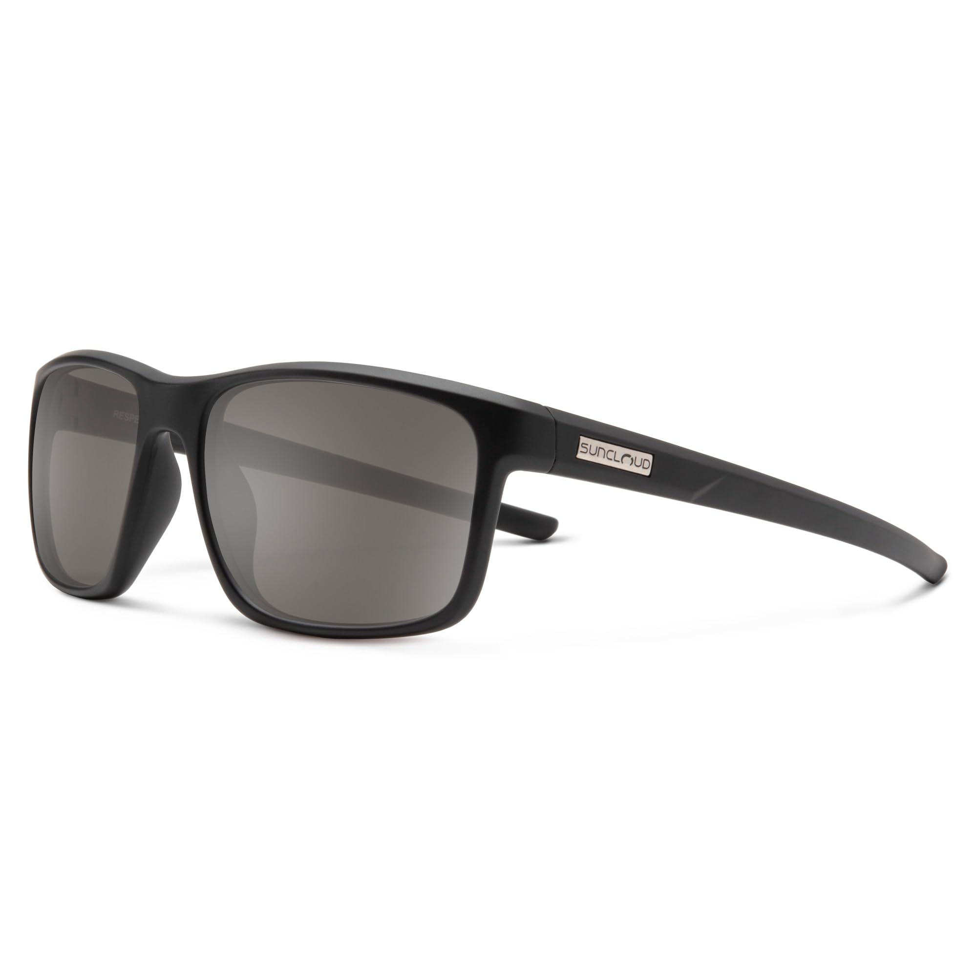 Suncloud Respek Polarized Sunglasses, Matte Black/Polarized Gray, One Size