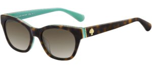 kate spade new york women's jerri/s cat eye sunglasses, havana blue/brown gradient, 50mm, 18mm