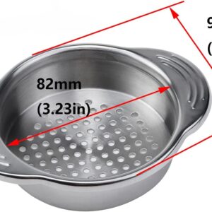 Antrader 4.5- Inch Stainless Steel Strainer, Kitchen Colander for Straining, Draining & Rinsing