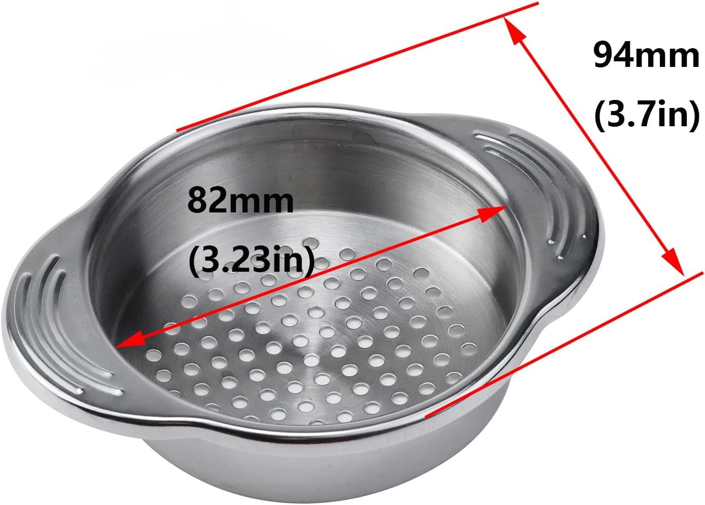 Antrader 4.5- Inch Stainless Steel Strainer, Kitchen Colander for Straining, Draining & Rinsing