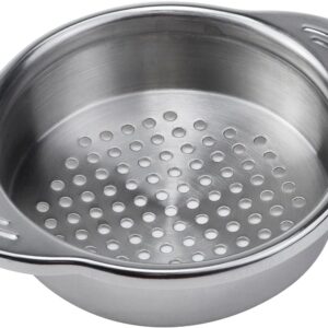 Onwon Tuna Strainer Food-Grade Stainless Steel Sieve Tuna Press Can Lid Oil Drainer Remover Canning Colander Oil Squezzer Easy to Clean Won't Absorb Any Odours