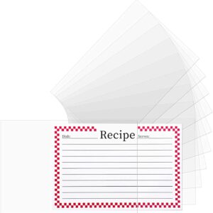 Vovoo 4x6 Recipe Cards Protectors,Recipe Card Sleeves,100 Count,Recipe Cards Covers