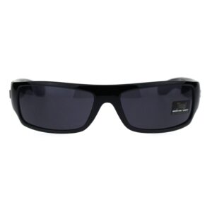 Locs Mad Dog Hardcore Gangster Cholo Narrow Rectangular Sunglasses Black Bandana