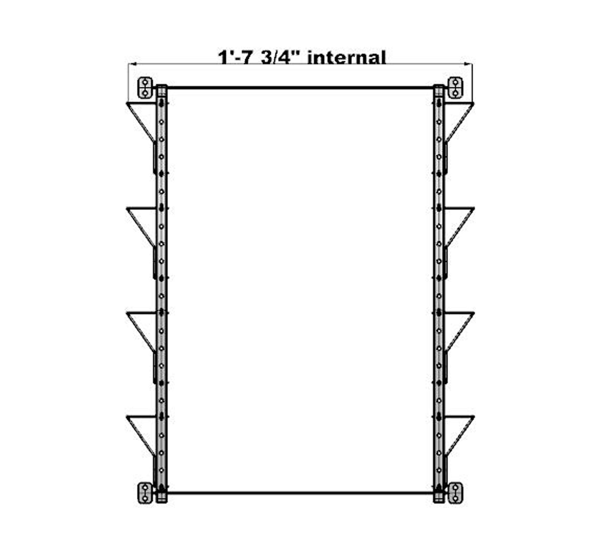 FixtureDisplays® Up to 19.75" Wide 4-Pocket Adjustable Display Rack, Wall Mounted Greeting Post Card Christmas Holiday Card Holders 11608-BLACK-SINGLE-NPF