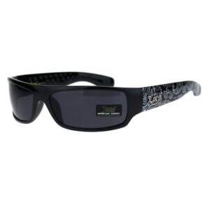 locs mad dog hardcore gangster cholo narrow rectangular sunglasses black bandana