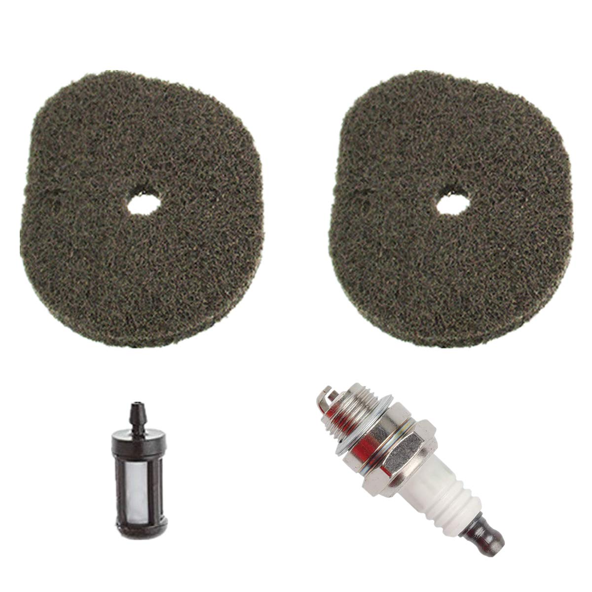 Euros 4144 124 2800 Air FIlter + Spark Plug + Fuel Filter Fit For FS40 FS40C FS50 FS50C FS50L FS56 FS56C FS56R FC56 FC56C FS70 FS70C KM56 KM56C HT56C Trimmer