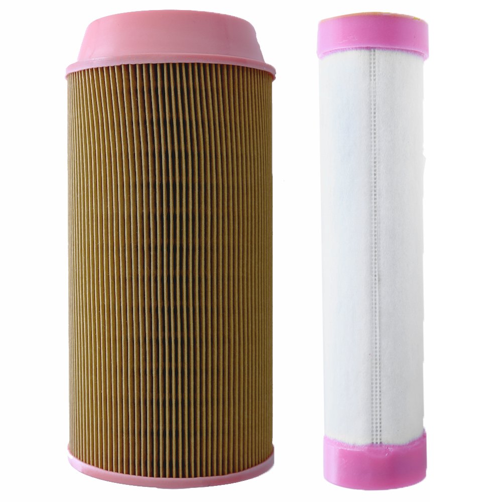 Inner & Outer Air Filter Kit Replacement for Kubota ZD323 ZD326 ZD331 Zero Turn Lawn Mowers Replace# K3181-82250 & K3181-82240