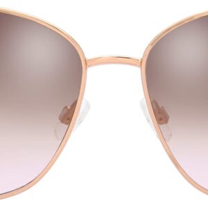 The Fresh Classic Crystal Elegant Women Beauty Design Sunglasses Gift Box (L173-Rose Gold, Brown/Pink)