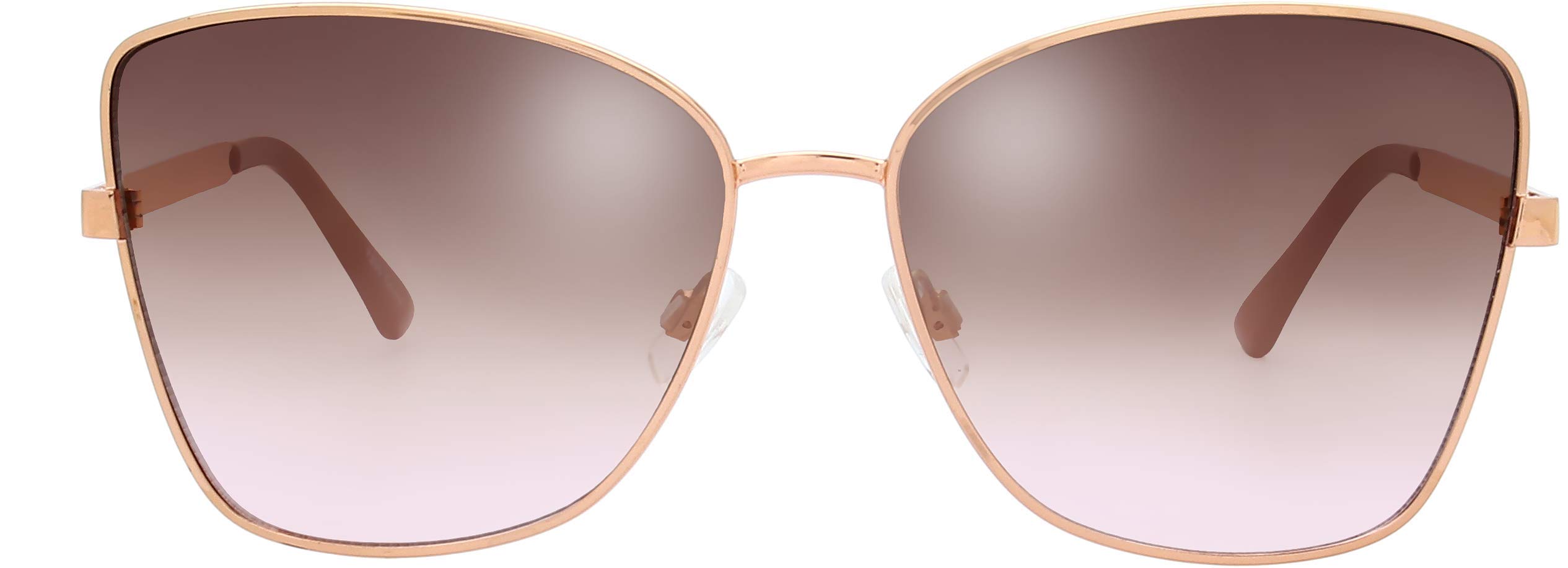 The Fresh Classic Crystal Elegant Women Beauty Design Sunglasses Gift Box (L173-Rose Gold, Brown/Pink)