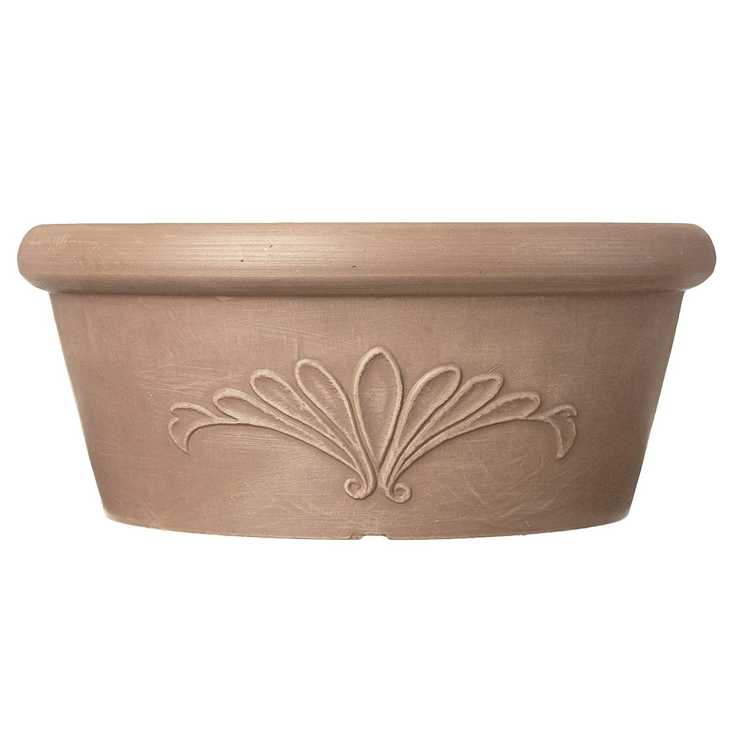 Arcadia Garden Products PSW Pot TA30TP Collection Shallow Bulb Pan Planter Dish Low Bowl for Succulents, Bonsai, Fairy Gardens, Herbs, 12-inch, Taupe